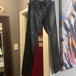 Black pleather pants